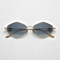 Gold frame — Light blue lens