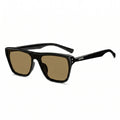 Bright Black Frame with Brown Lenses